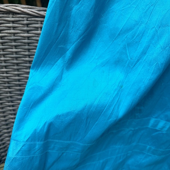 Calypso beautiful bright turquoise 100% silk dress - Picture 5 of 7